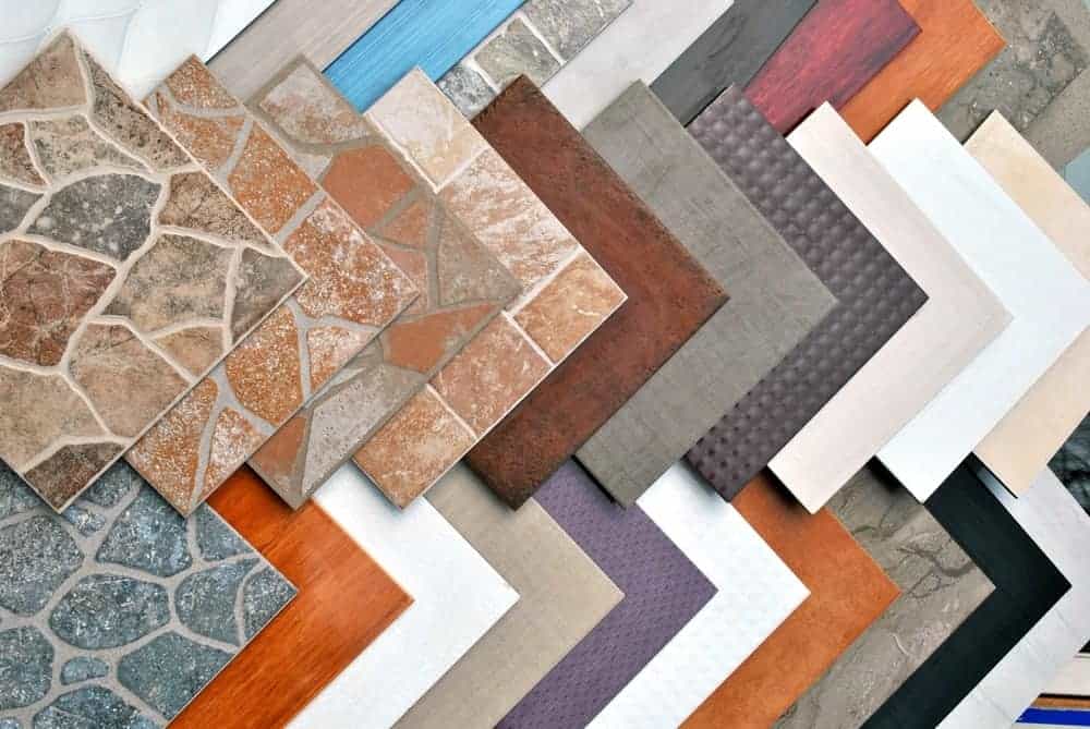 Tile flooring samples