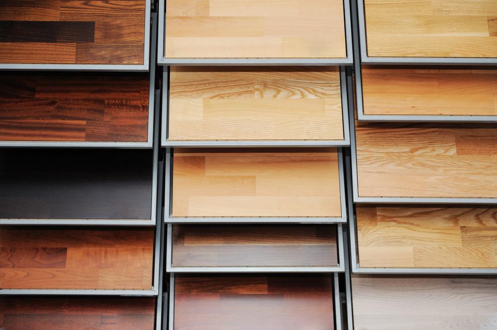 Hardwood flooring samples