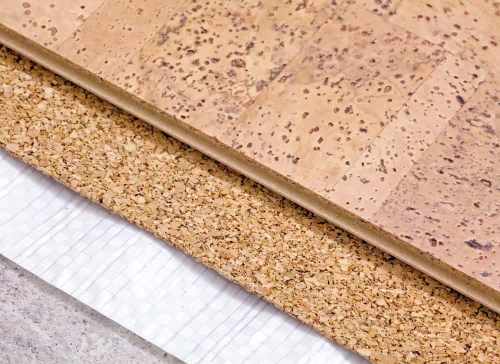 Cork flooring samples