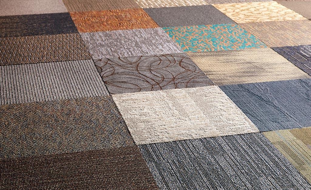 Carpet flooring samples